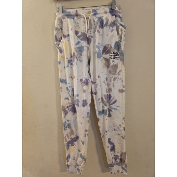Quiksilver Women's‎ Size Small Light Colored Tie-Dyed 100% Cotton Sweat Pants - Picture 1 of 9